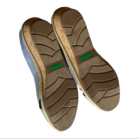 Grasshopper Women’s  Blue Denim Peach Open Toe Canvas Flat , Size 8 - Picture 6 of 15